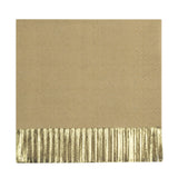 Kraft Gold Fringed Lunch Napkins 16pk