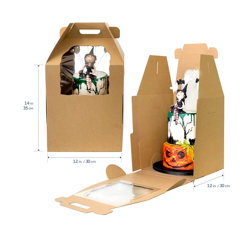 LOYAL Heavy Duty Tall Cake Box with Handle 12in