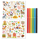 Kaleidoscope Lap Desk Colouring Set - Farm