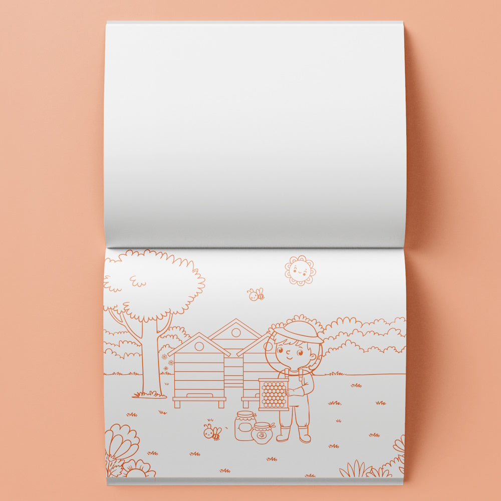 Kaleidoscope Lap Desk Colouring Set - Farm