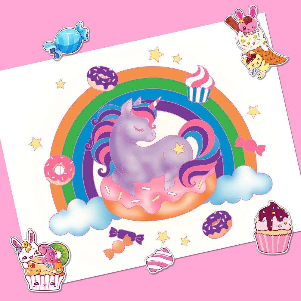 Kaleidoscope Lap Desk Colouring Set - Sweet Treats