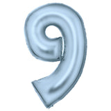 86cm Silk Lustre Blue Number Foil Balloon - 9