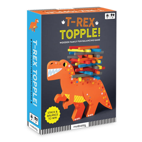 Mudpuppy - T-Rex Topple!, Wooden Balancing Game