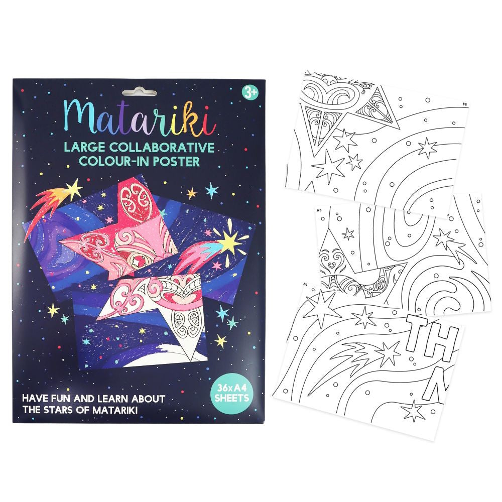 Matariki Collaborative Colour-In Classroom Poster