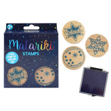 Matariki 3 Piece Stamp Set with Ink Pad