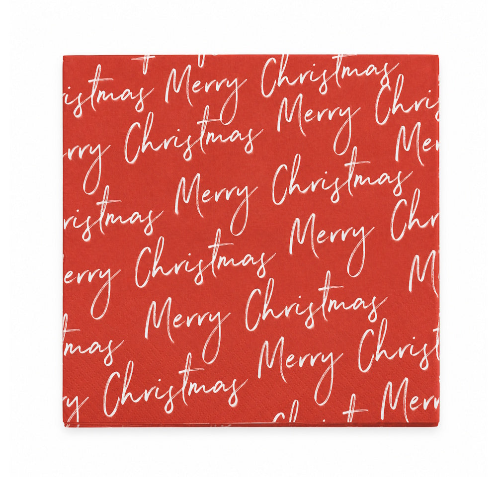 Christmas Napkins 20pk - Merry Christmas