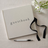 Midsummer Mr & Mrs Linen Look Wedding Guest Book