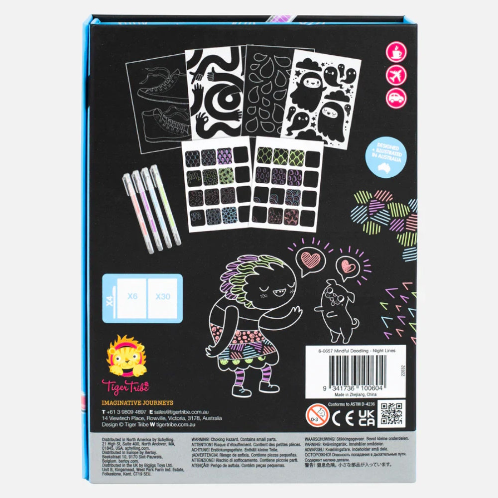 Mindful Doodling - Night Lines