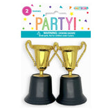 Mini Gold Cup Trophies 2pk