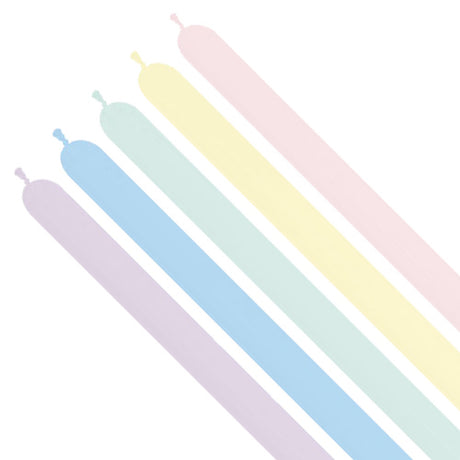 Modelling Balloons 100pk - Pastel Matte Assorted