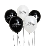 Monochrome Party Happy Birthday Balloon Bundle