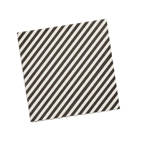 Monochrome Party Striped Lunch Napkins 16pk