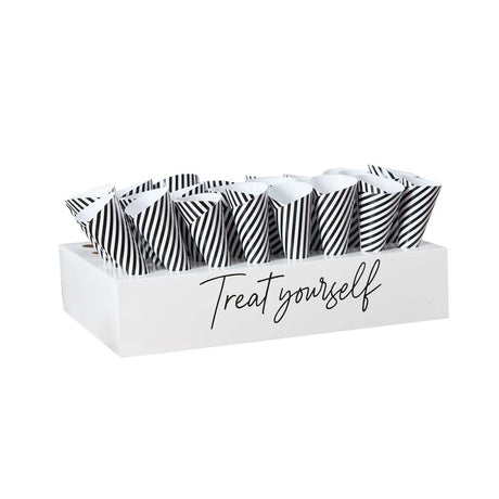 Monochrome Party Treat Cones & Stand