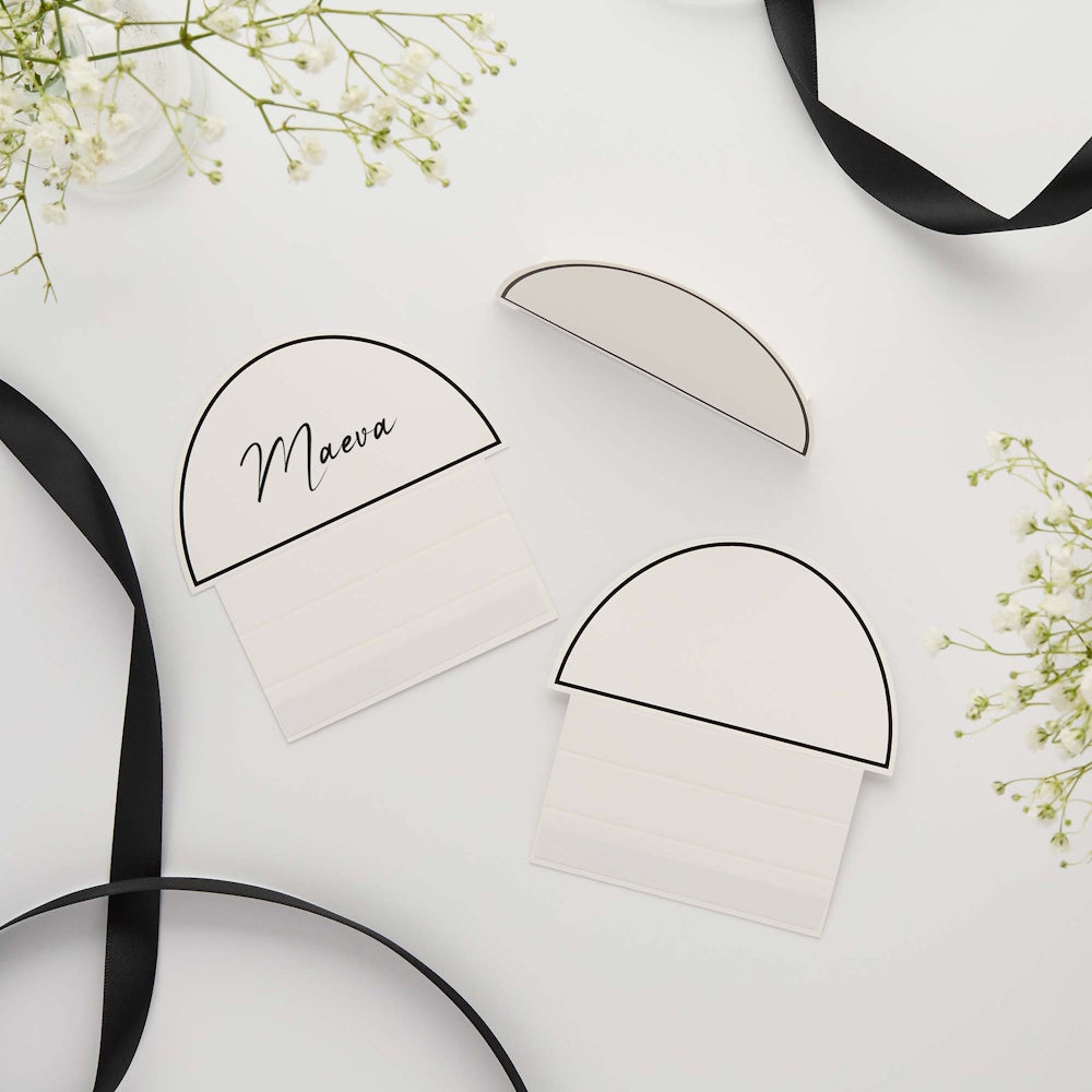 Monochrome Arch Place Cards 10pk