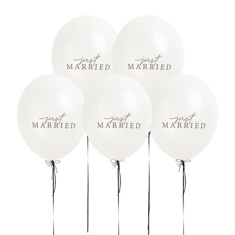 'Just Married' Balloons 5pk