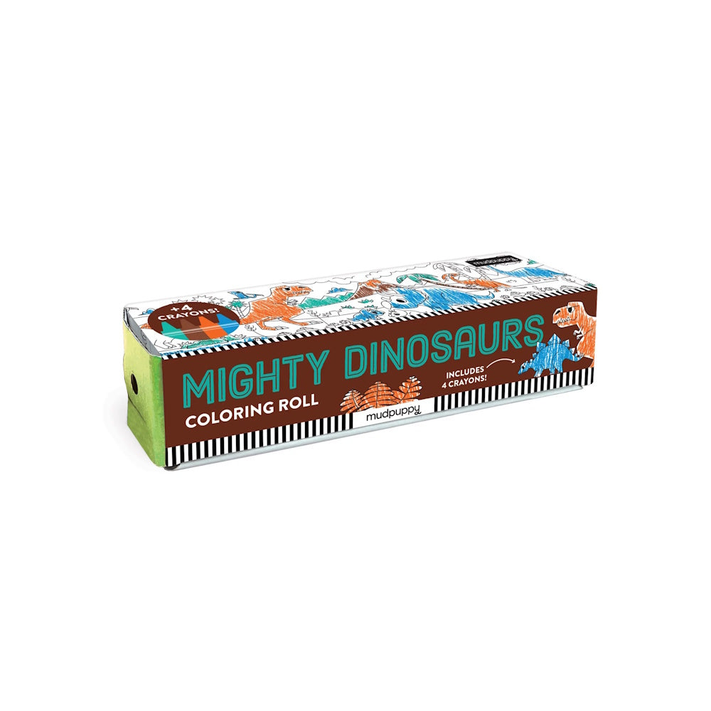 Mudpuppy Mini Colouring Roll - Mighty Dinosaurs