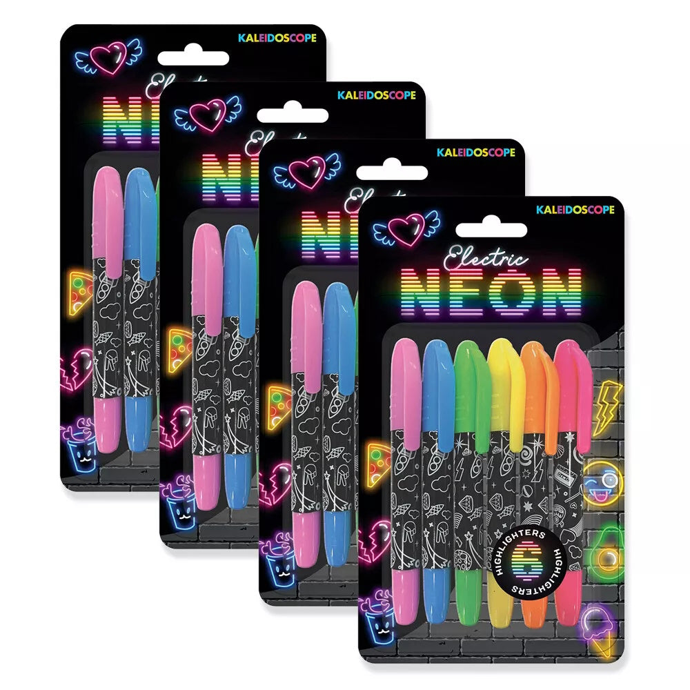 Kaleidoscope 6pc Electric Neon Markers