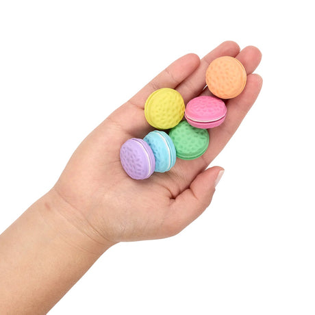OOLY Macarons Vanilla Scented Erasers 6pk