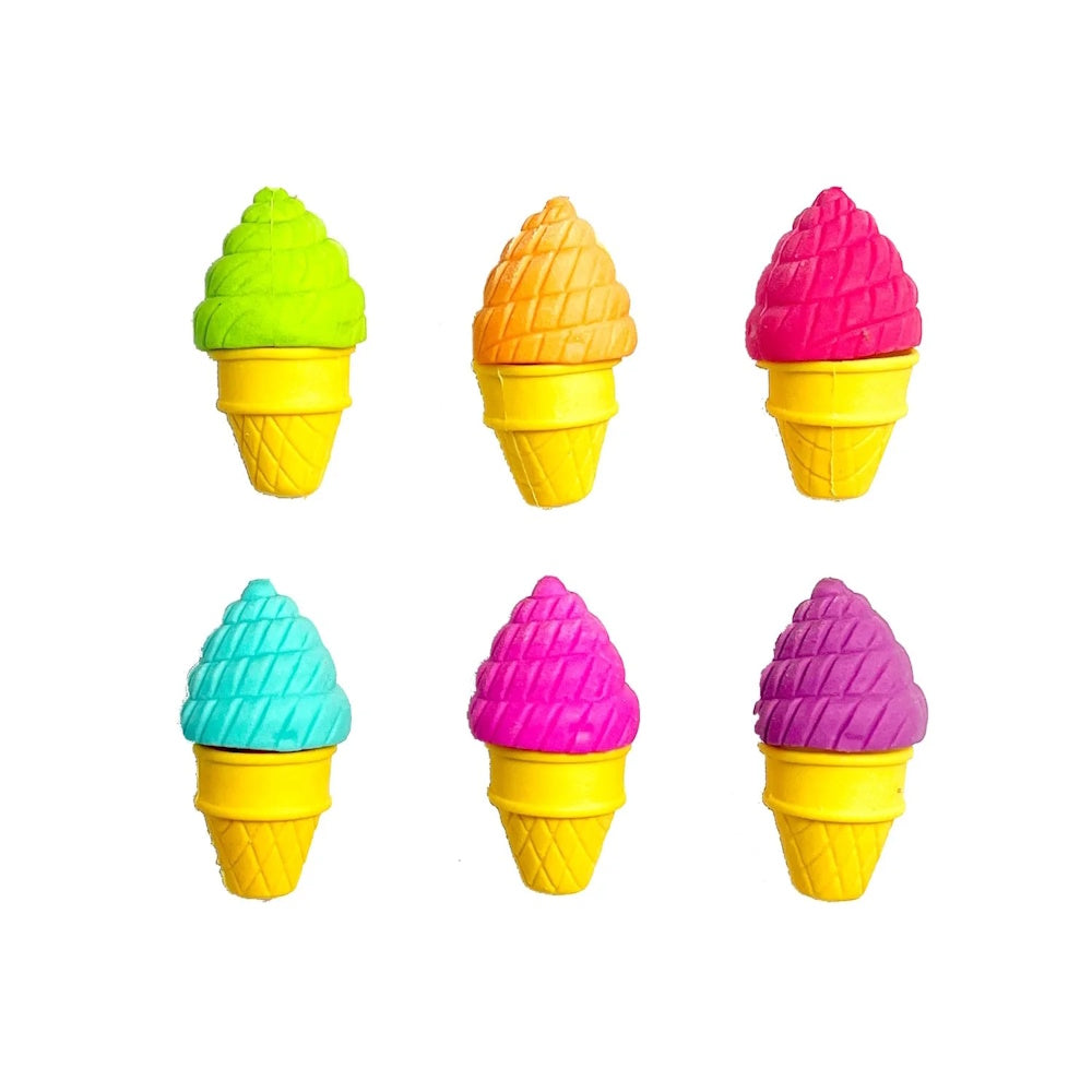 OOLY Petite Sweets Ice Cream Shoppe Scented Erasers 6pk