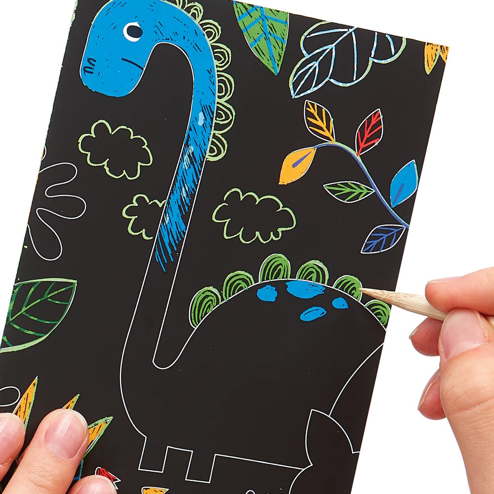 OOLY Mini Scratch & Scribble Art Kit - Dino Days