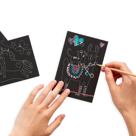 OOLY Mini Scratch & Scribble Art Kit - Funtastic Friends