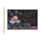 OOLY Mini Scratch & Scribble Art Kit - Monster Trucks