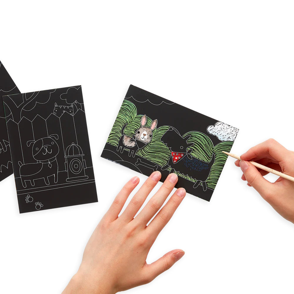 OOLY Mini Scratch & Scribble Art Kit - Playful Pups