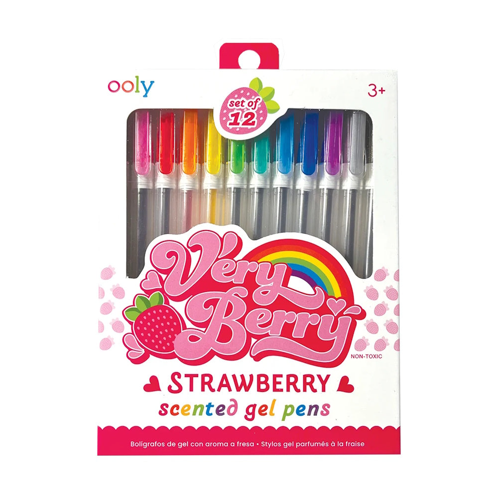 OOLY Very Berry Strawberry Scented Gel Pens 12pk