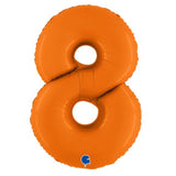 Giant Orange Number Foil Balloon - 8