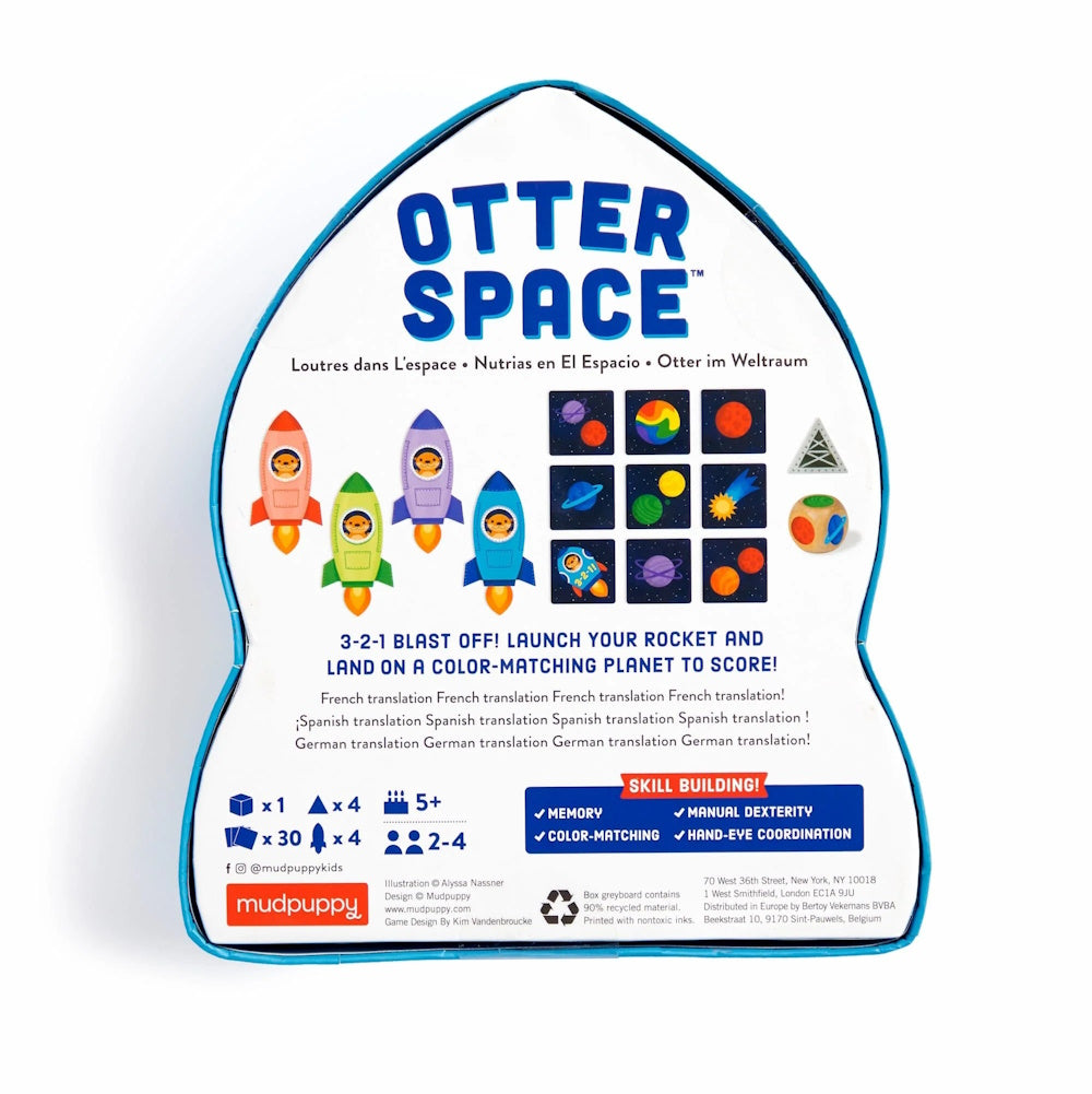 Mudpuppy - Otter Space Shaped Box Game