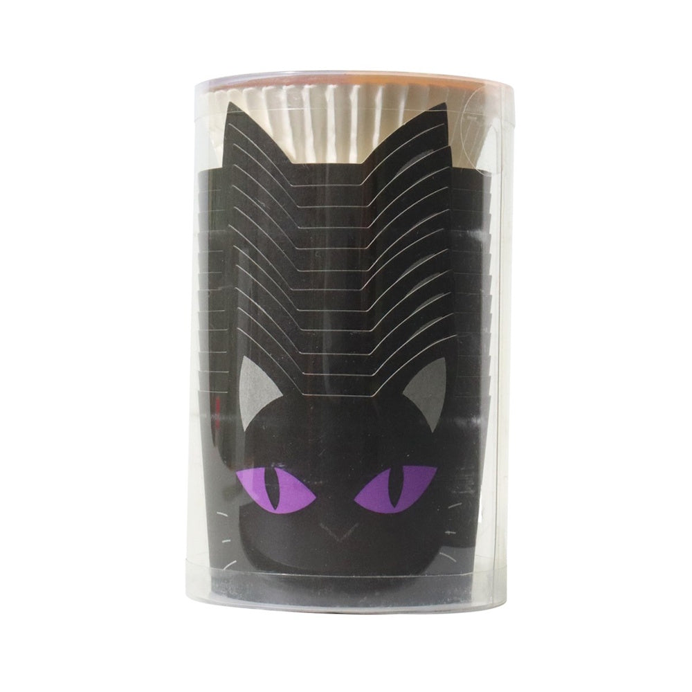 PME Baking Cups with Cases 12pk - Black Cat