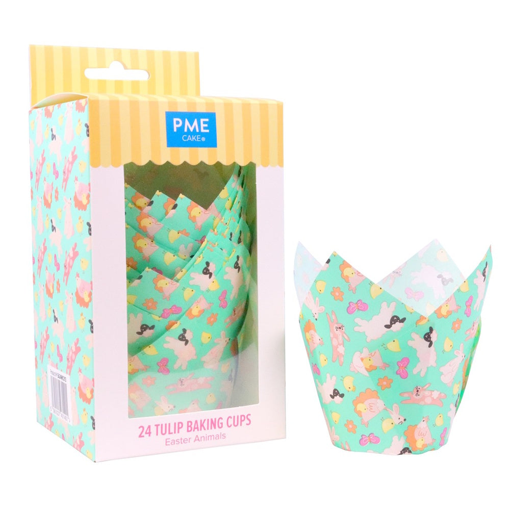 PME Tulip Muffin Cases - Easter Animals 24pk