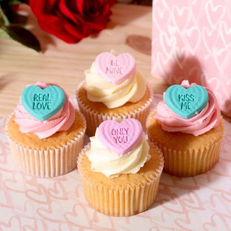 PME Edible Sugar Decorations - Candy Heart Messages 12pk