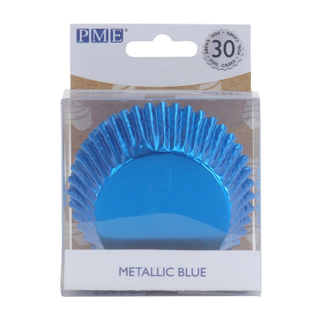 PME Foil-lined Cupcake Cases 30pk - Metallic Blue