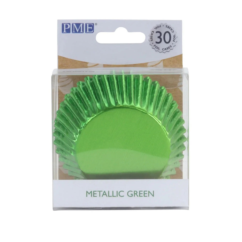 PME Foil-lined Cupcake Cases 30pk - Metallic Green