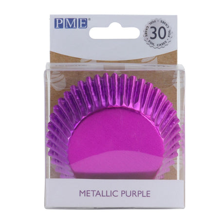 PME Foil-lined Cupcake Cases 30pk - Metallic Purple