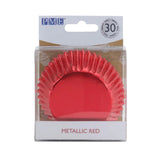 PME Foil-lined Cupcake Cases 30pk - Metallic Red