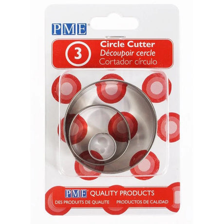 PME Stainless Steel Circle/Round Cutters - Set of 3
