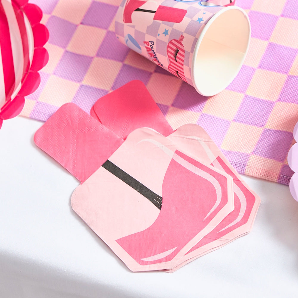 Pamper Party Nail Varnish Shaped Napkins 16pk