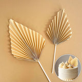 Deco Paper Fan Cake Toppers Set of 2 - Cream
