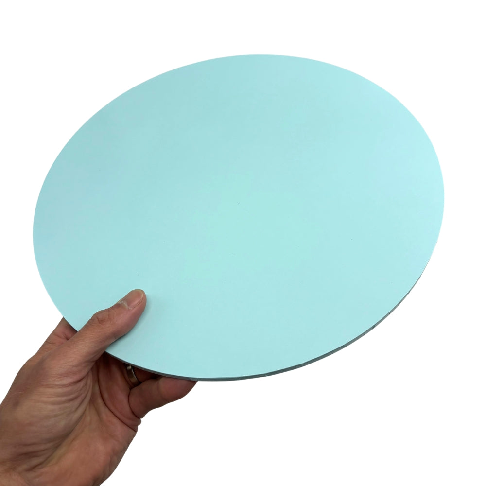 Pastel Blue Round Masonite Board 10in