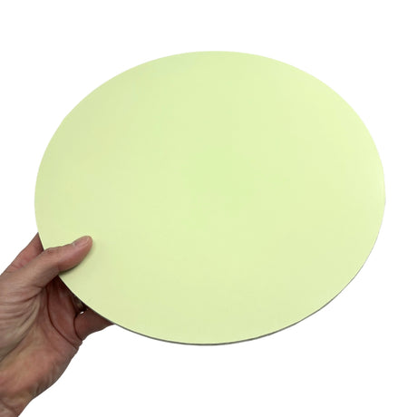 Pastel Green Round Masonite Board 12in