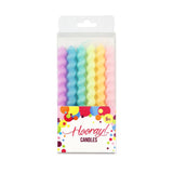 Pastel Rainbow Spiral Candles 6pk
