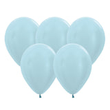 Pearl Satin Blue Balloons 25pk