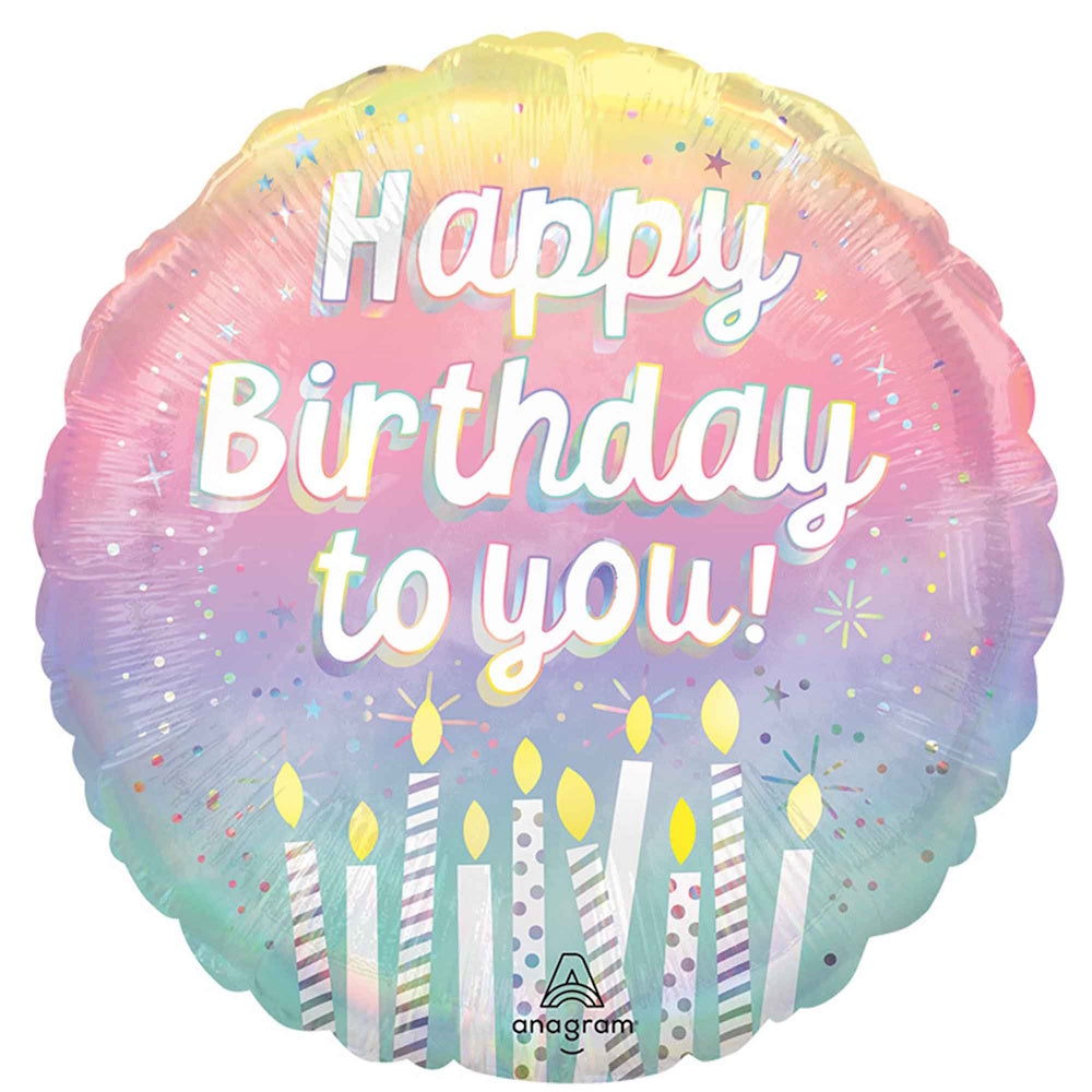 Pearlised Happy Birthday To You Foil Balloon