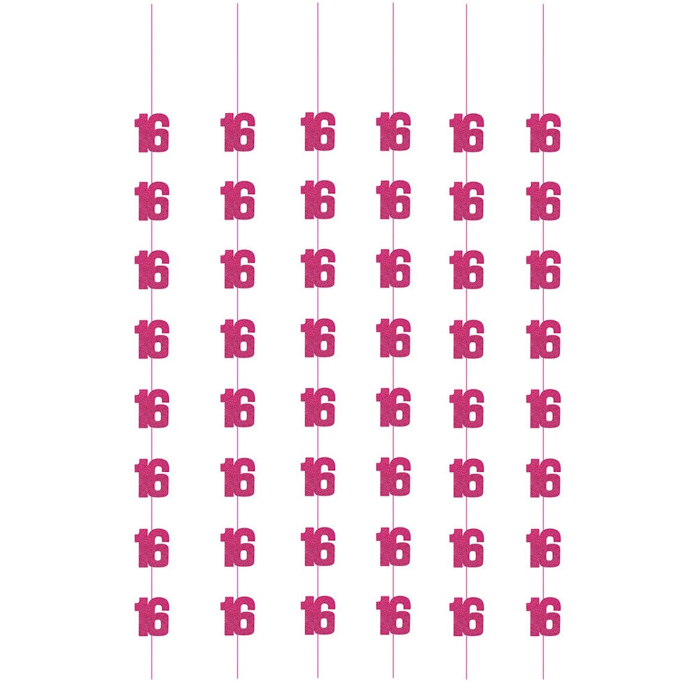 Glitz Pink String Decorations - 16
