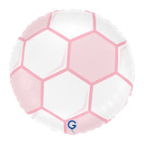 Pink Soccer Ball Foil Balloon