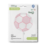 Pink Soccer Ball Foil Balloon