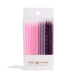 Pink to Purple Spiral Candles 24pk