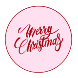 Edible Icing Image - Pink Simple Christmas Round